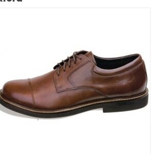 Apex  Lexington Cap Toe Leather Oxford Comfort Mens Shoes Size 11 Wide